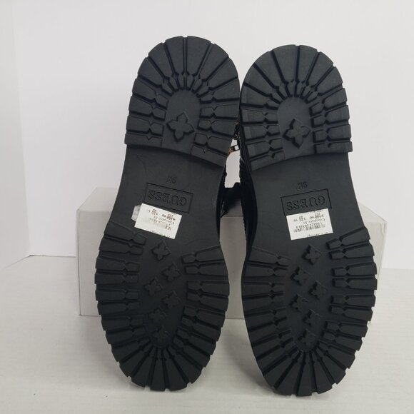 NWOB GUESS Women's Jellard Lace Up Quilted Round Toe Combat Booties Black - Picture 7 of 7